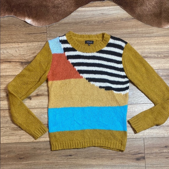 Roolee Sweaters - Roolee color block crew neck sweater